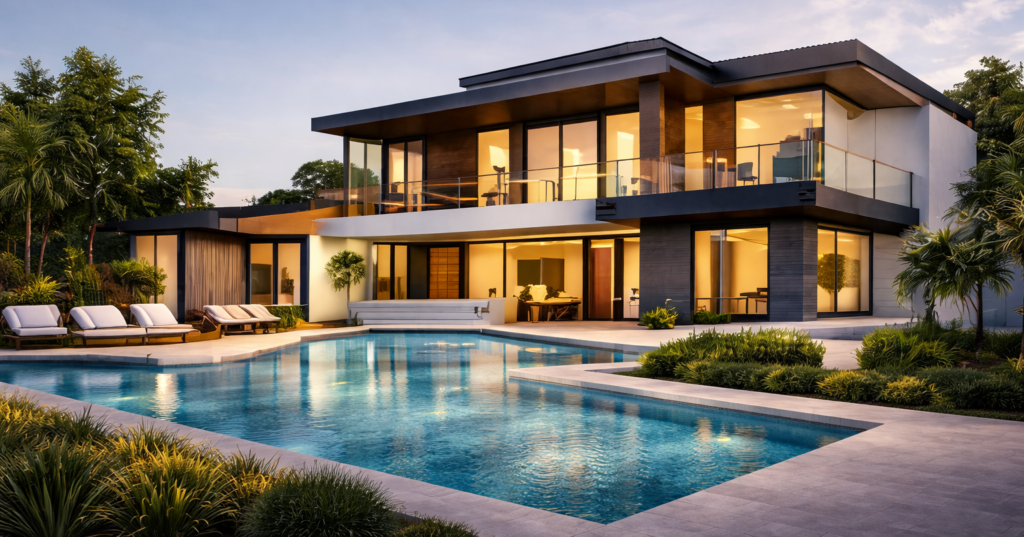 Real estate in Ramnagar with luxury villas, plots, and natural surroundings