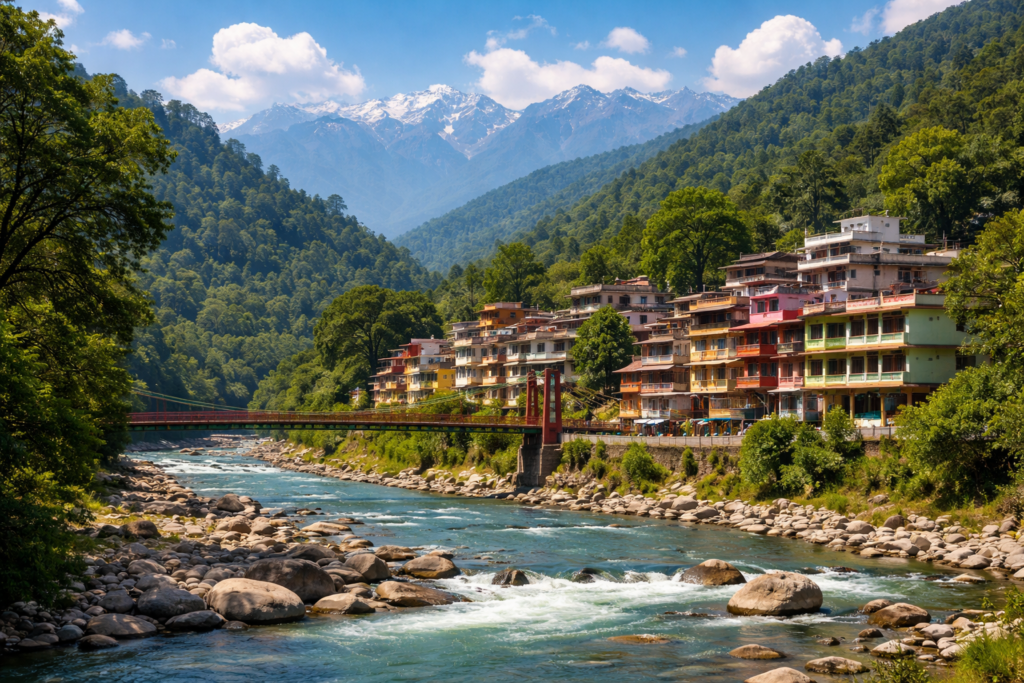 Real estate in Uttarakhand Ramnagar with residential plots and scenic mountain surroundings