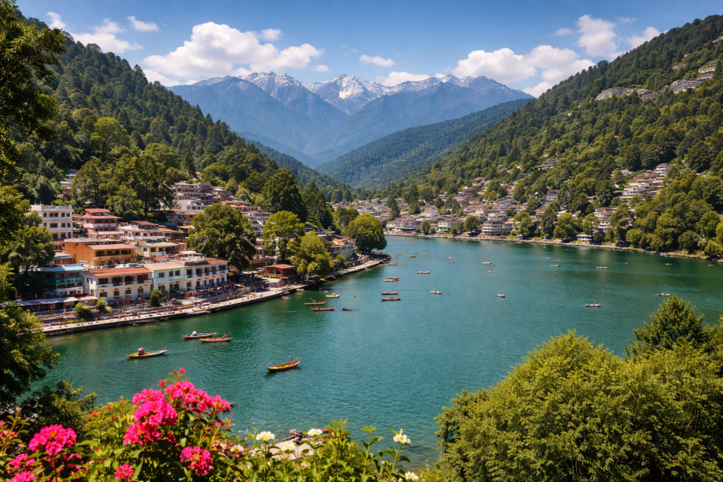 Real estate in Uttarakhand Nainital with beautiful lake view and hill properties