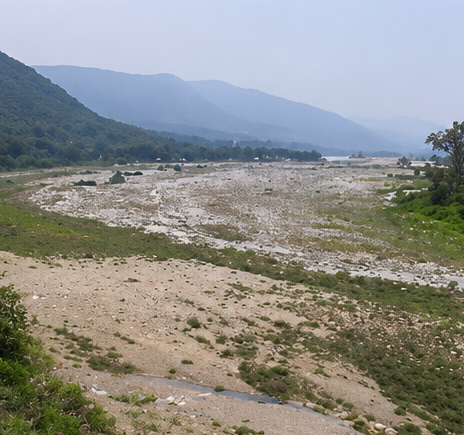 Residential plots in Mohan surrounded by forest and mountain views